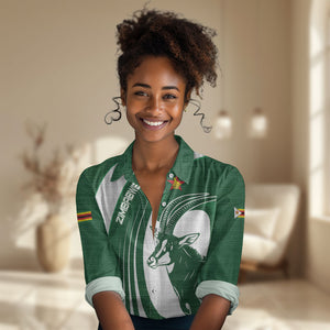 Zimbabwe Sables Afro Batik Personalized Women Casual Shirt