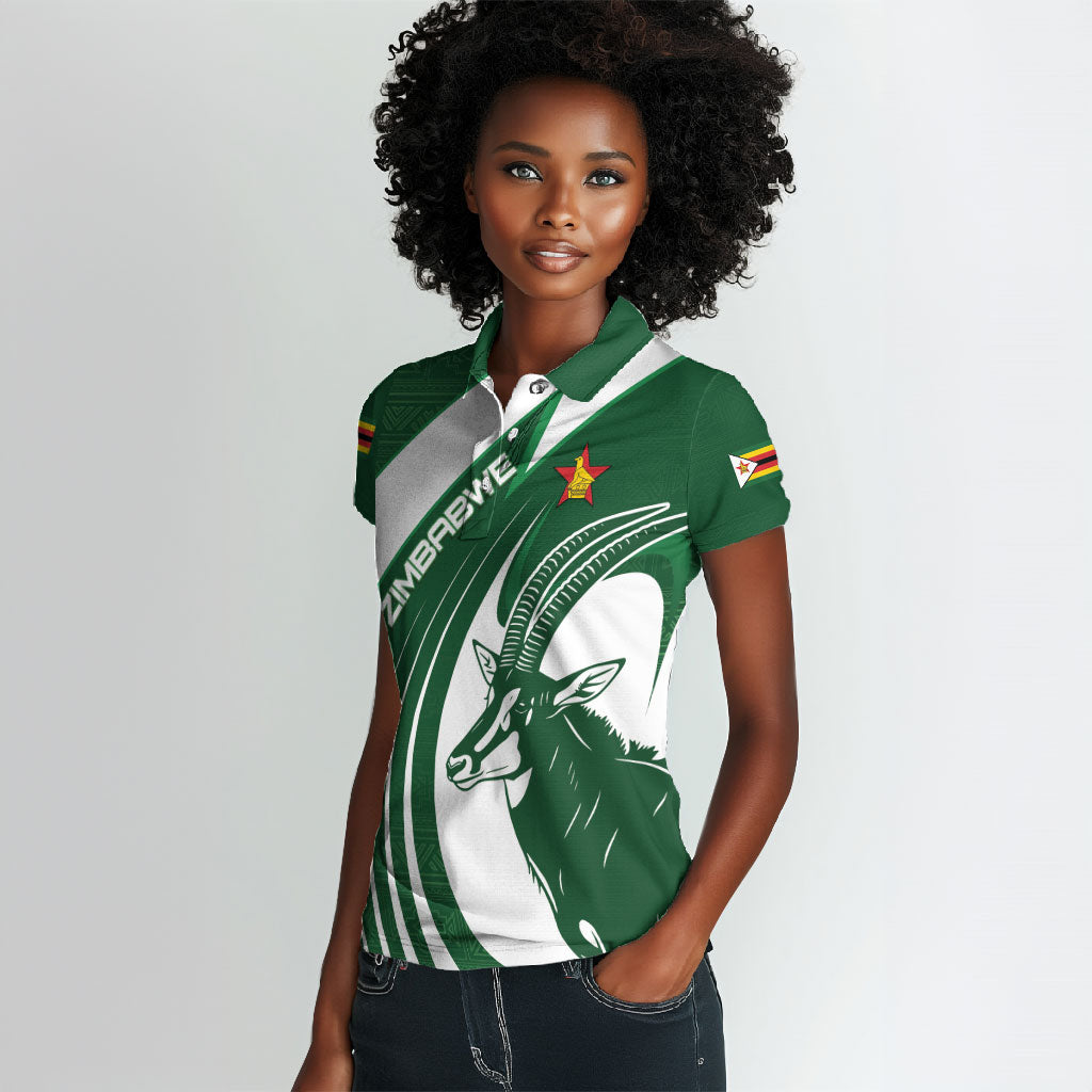 Zimbabwe Sables Afro Batik Personalized Women Polo Shirt
