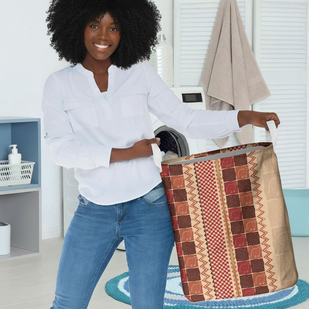 Zimbabwe Heritage Kudhinda Inspired Print Laundry Basket
