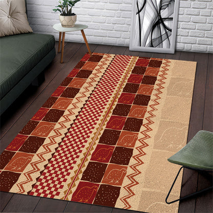 Zimbabwe Heritage Kudhinda Inspired Print Area Rug