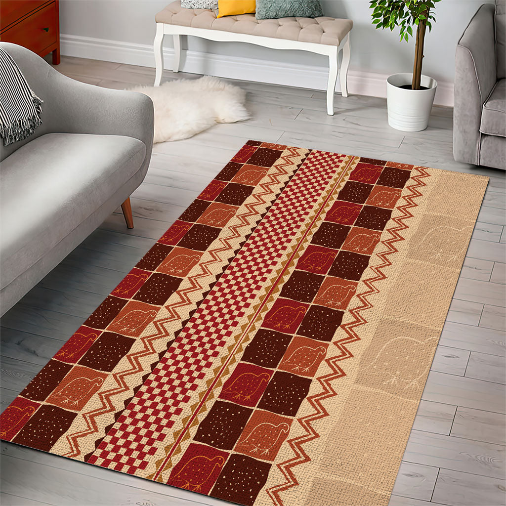 Zimbabwe Heritage Kudhinda Inspired Print Area Rug