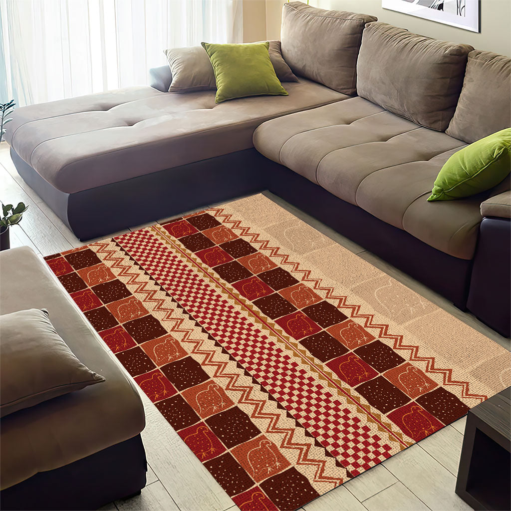 Zimbabwe Heritage Kudhinda Inspired Print Area Rug
