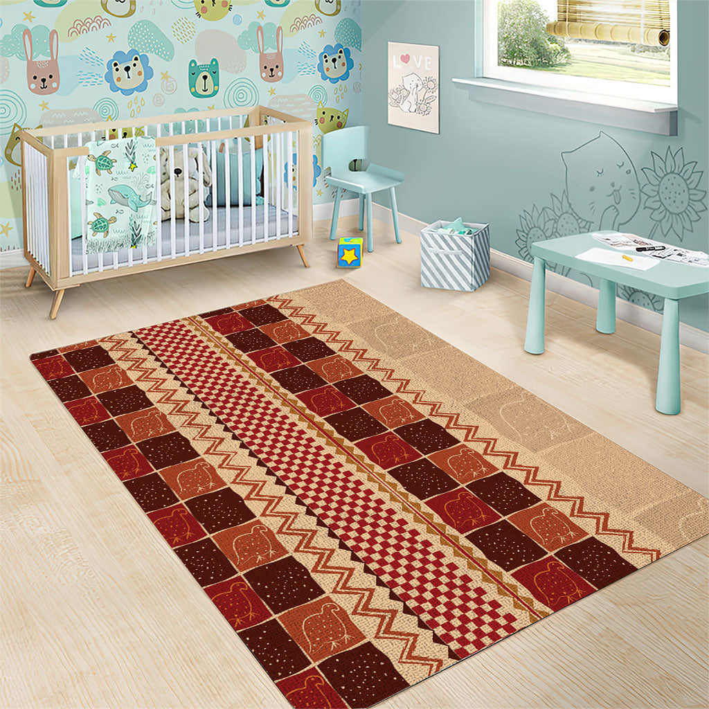 Zimbabwe Heritage Kudhinda Inspired Print Area Rug