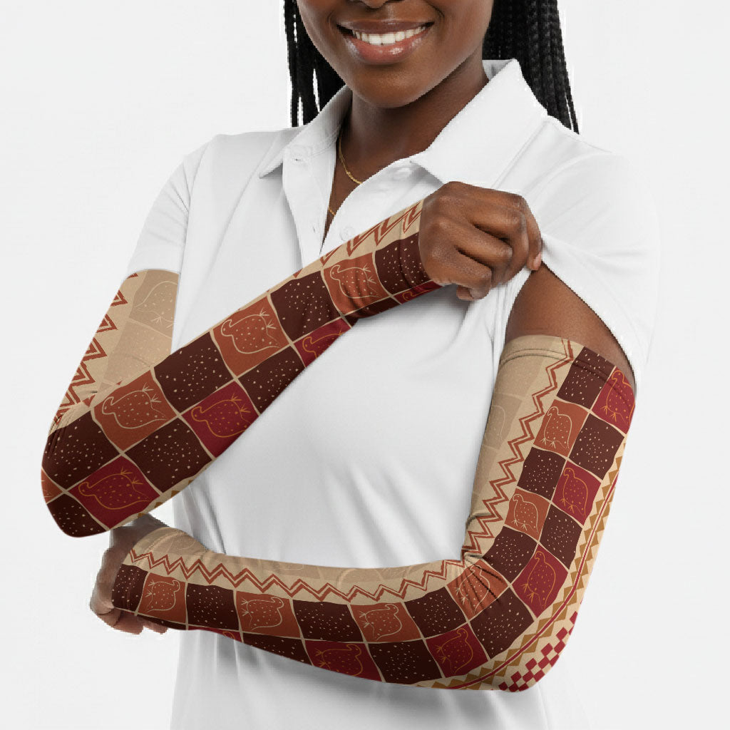 Zimbabwe Heritage Kudhinda Inspired Print Arm Sleeves