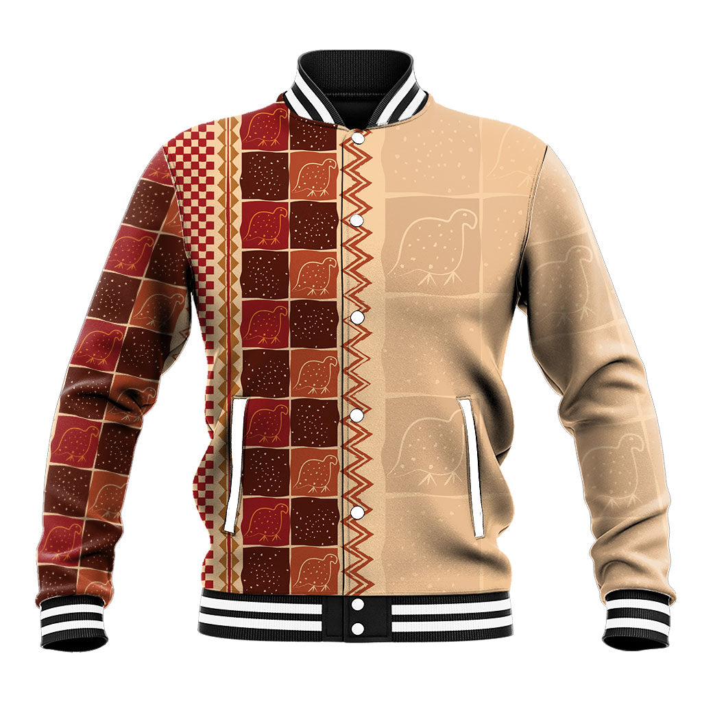 Zimbabwe Heritage Kudhinda Inspired Print Baseball Jacket
