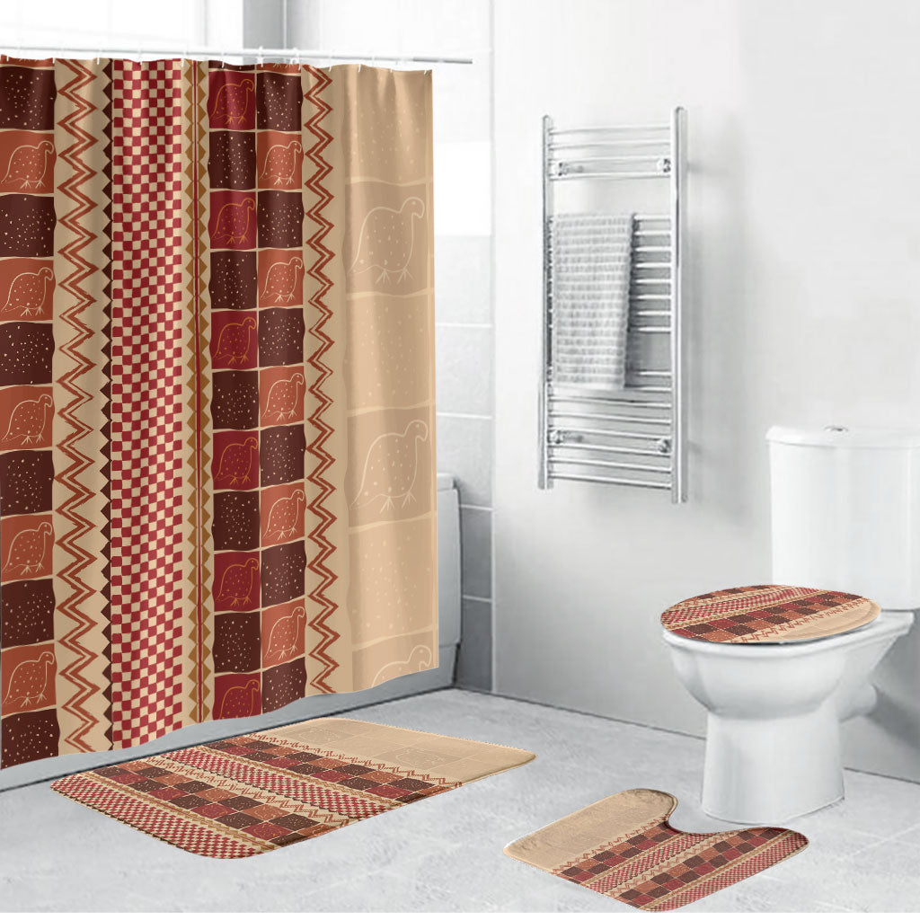 Zimbabwe Heritage Kudhinda Inspired Print Bathroom Set