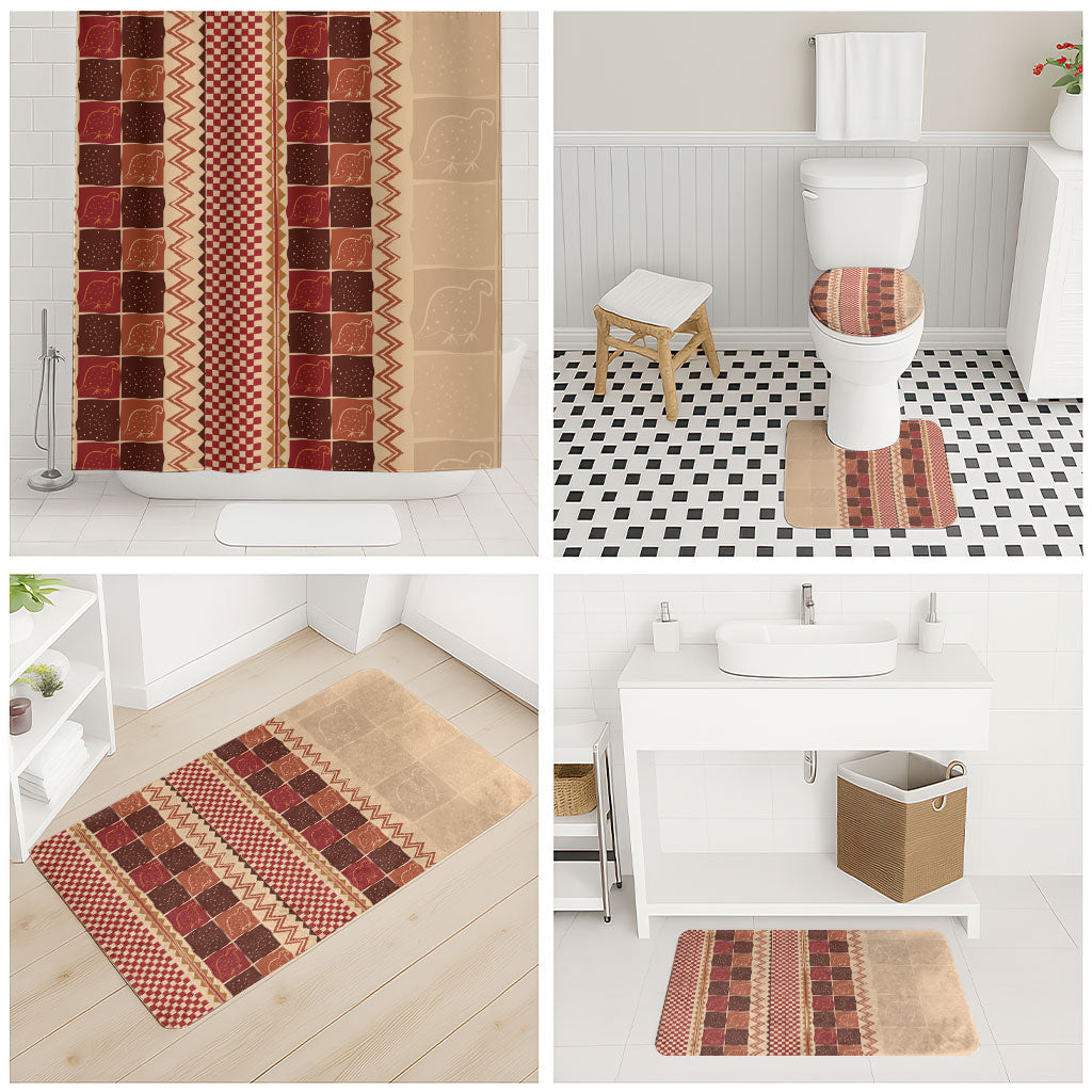 Zimbabwe Heritage Kudhinda Inspired Print Bathroom Set