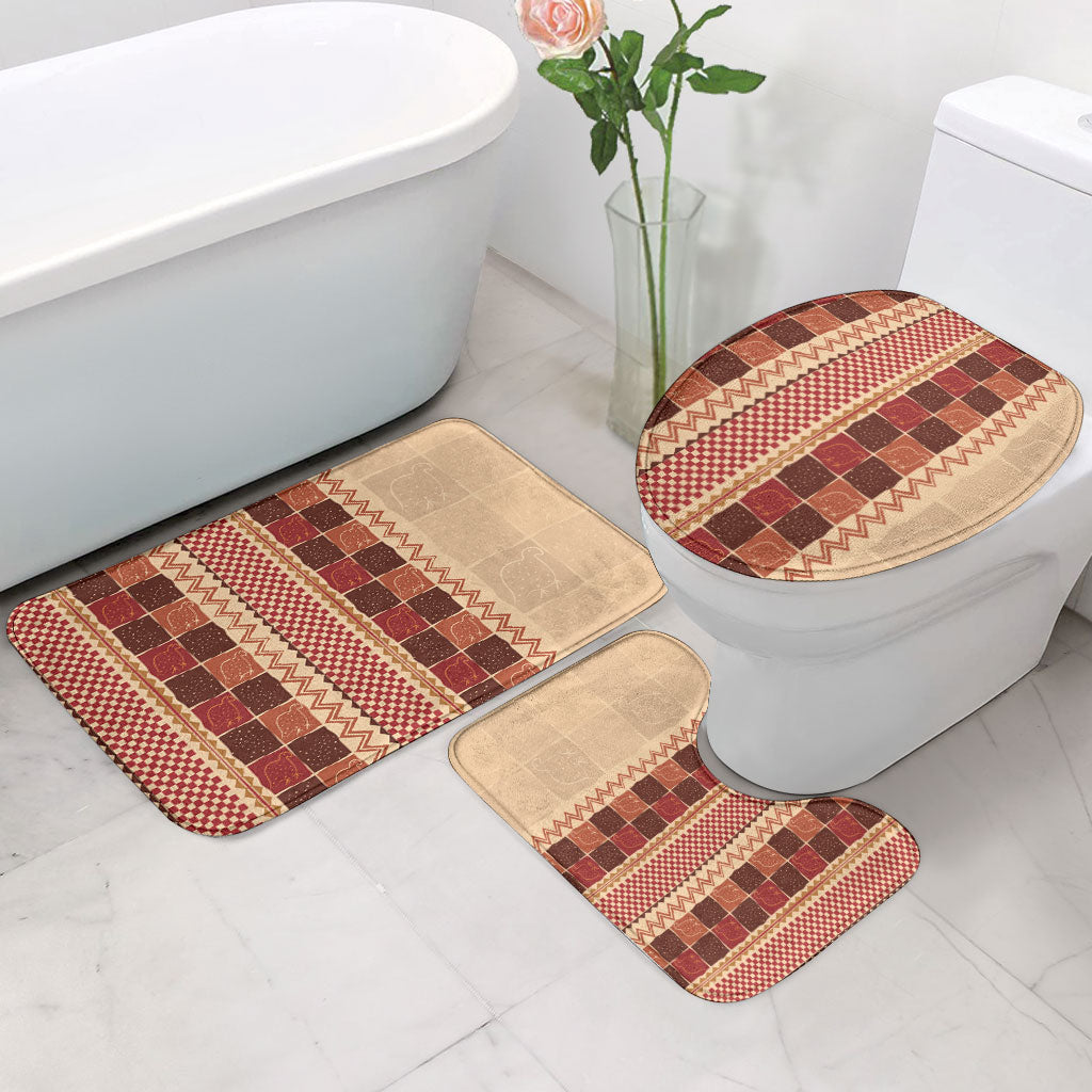 Zimbabwe Heritage Kudhinda Inspired Print Bathroom Set