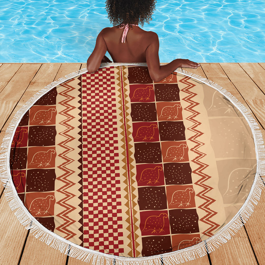 Zimbabwe Heritage Kudhinda Inspired Print Beach Blanket