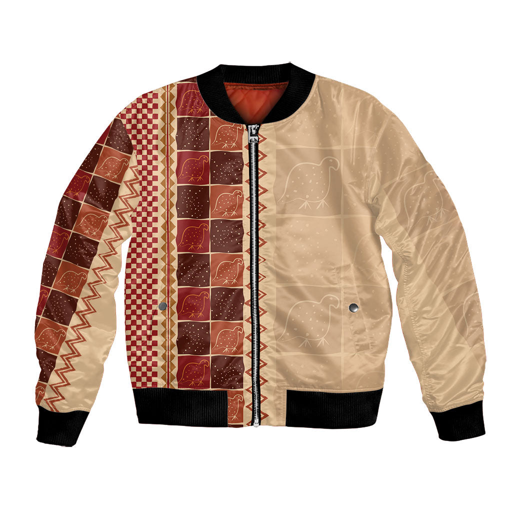 Zimbabwe Heritage Kudhinda Inspired Print Bomber Jacket