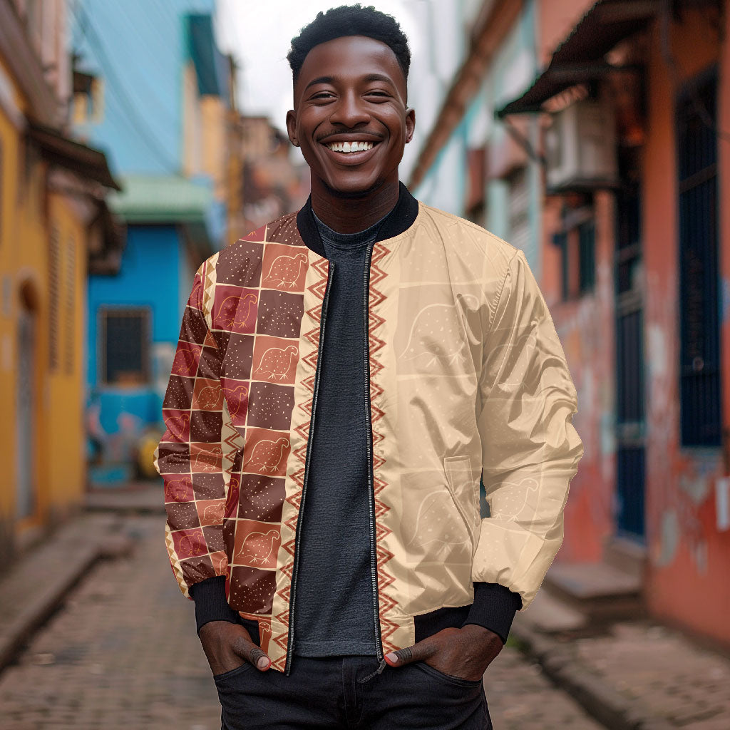 Zimbabwe Heritage Kudhinda Inspired Print Bomber Jacket