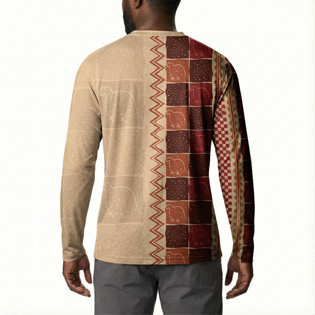 Zimbabwe Heritage Kudhinda Inspired Print Button Sweatshirt