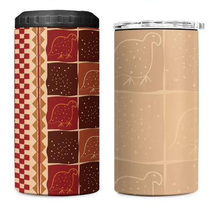 Zimbabwe Heritage Kudhinda Inspired Print 4 in 1 Can Cooler Tumbler