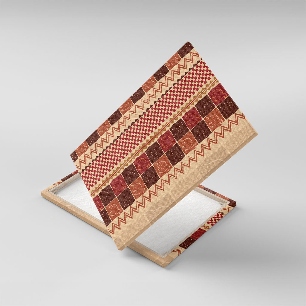 Zimbabwe Heritage Kudhinda Inspired Print Canvas Wall Art