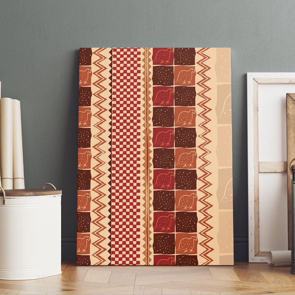 Zimbabwe Heritage Kudhinda Inspired Print Canvas Wall Art
