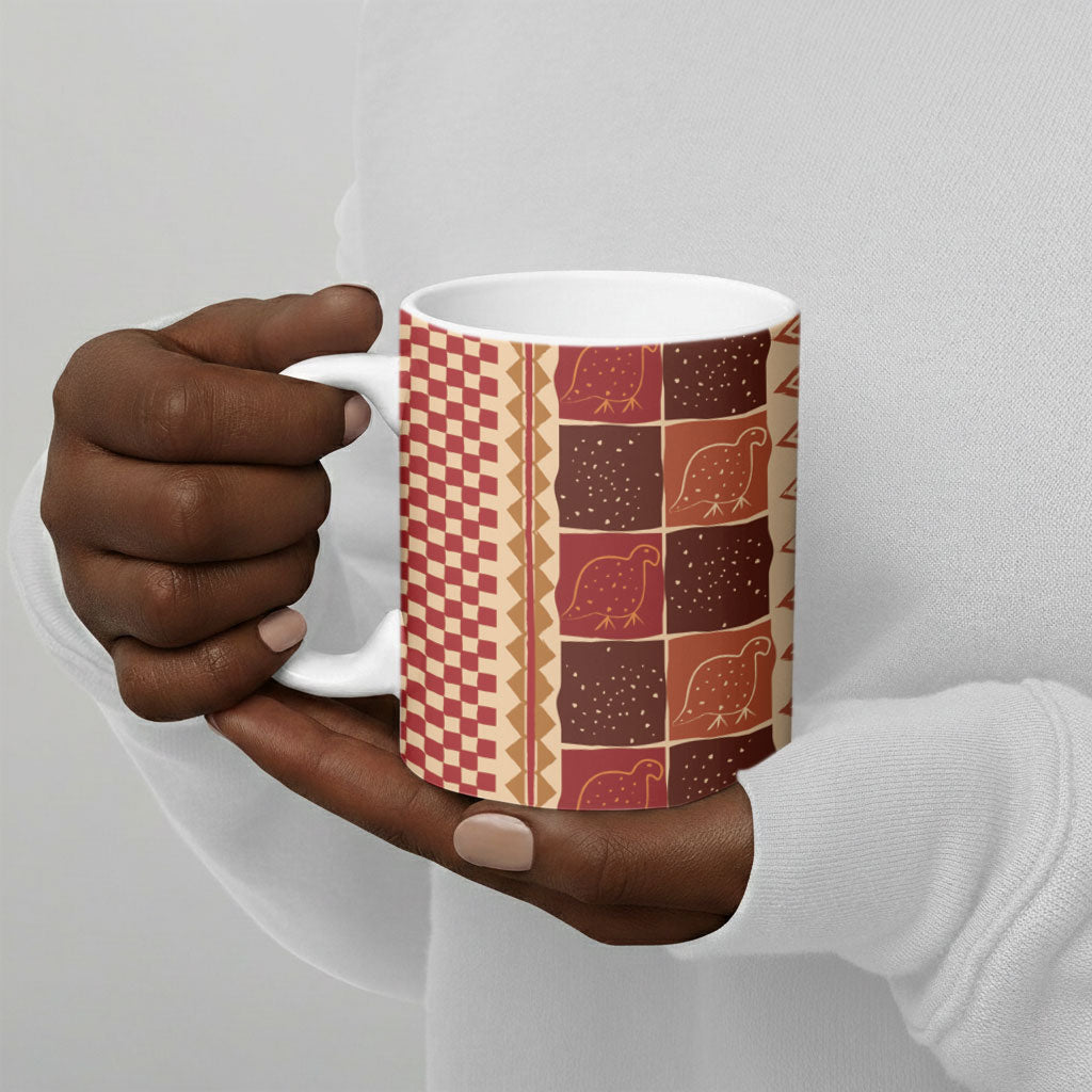 Zimbabwe Heritage Kudhinda Inspired Print Ceramic Mug