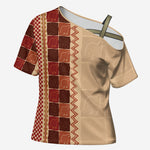Zimbabwe Heritage Kudhinda Inspired Print Cross Shoulder Shirt