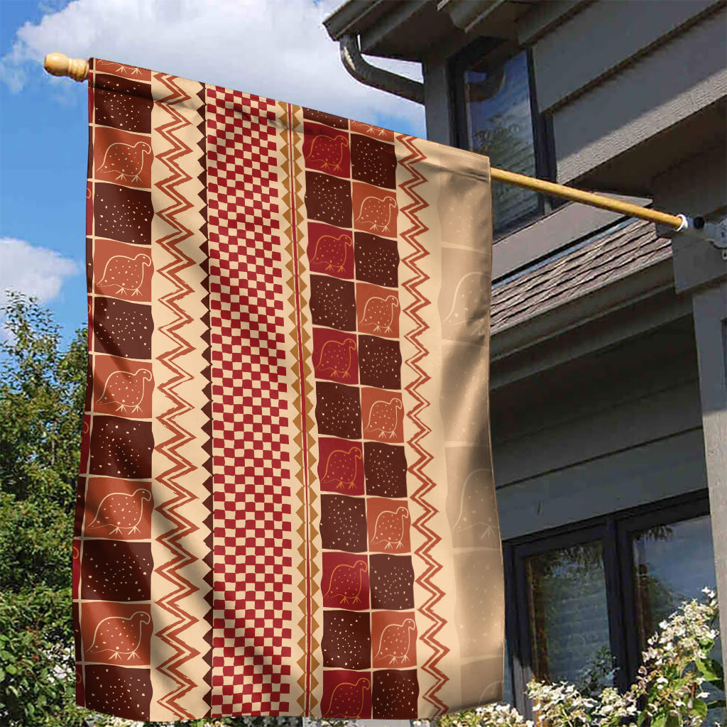 Zimbabwe Heritage Kudhinda Inspired Print Garden Flag