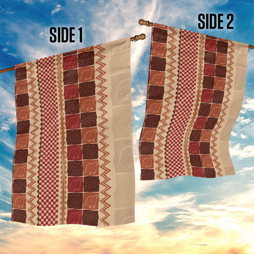 Zimbabwe Heritage Kudhinda Inspired Print Garden Flag
