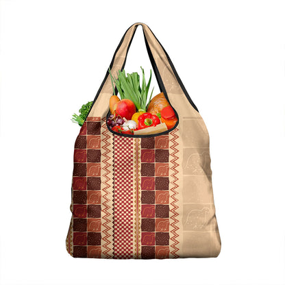 Zimbabwe Heritage Kudhinda Inspired Print Grocery Bag