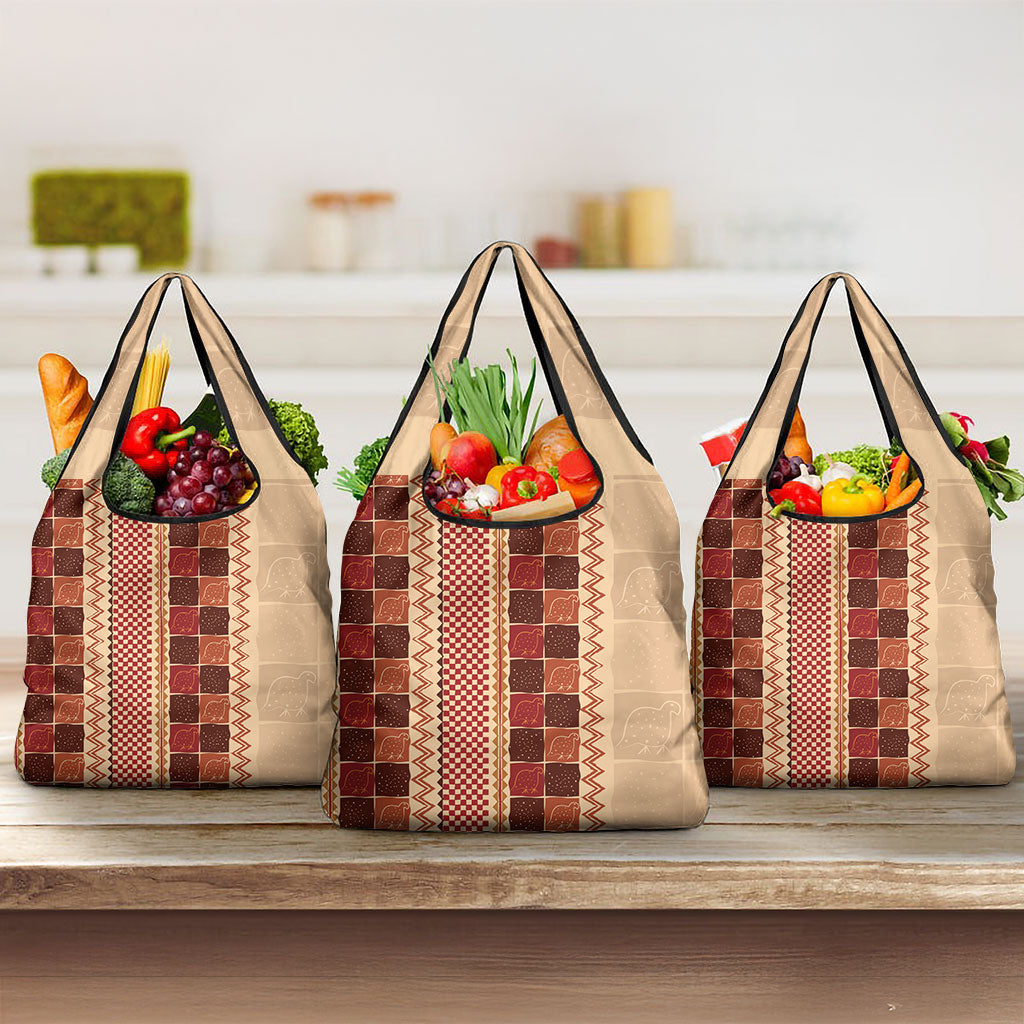 Zimbabwe Heritage Kudhinda Inspired Print Grocery Bag
