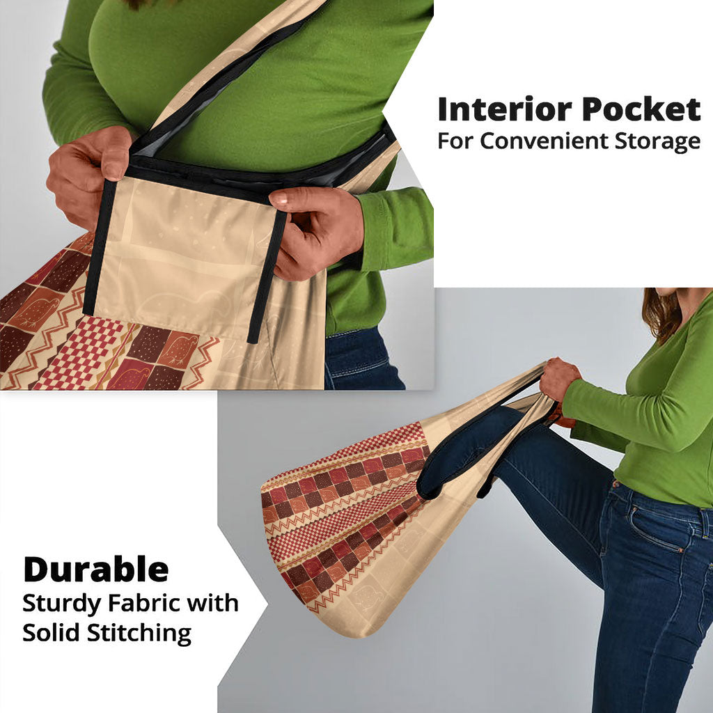 Zimbabwe Heritage Kudhinda Inspired Print Grocery Bag