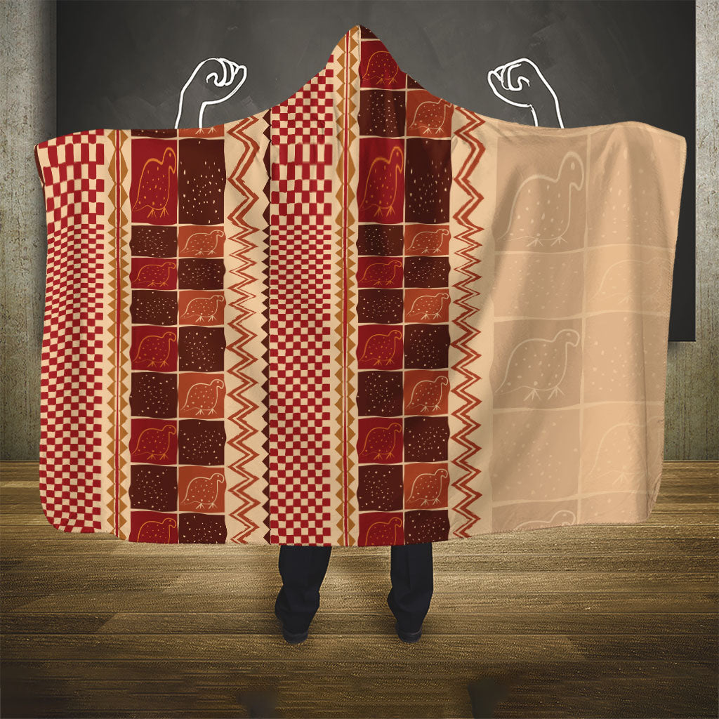 Zimbabwe Heritage Kudhinda Inspired Print Hooded Blanket