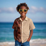 Zimbabwe Heritage Kudhinda Inspired Print Kid Hawaiian Shirt