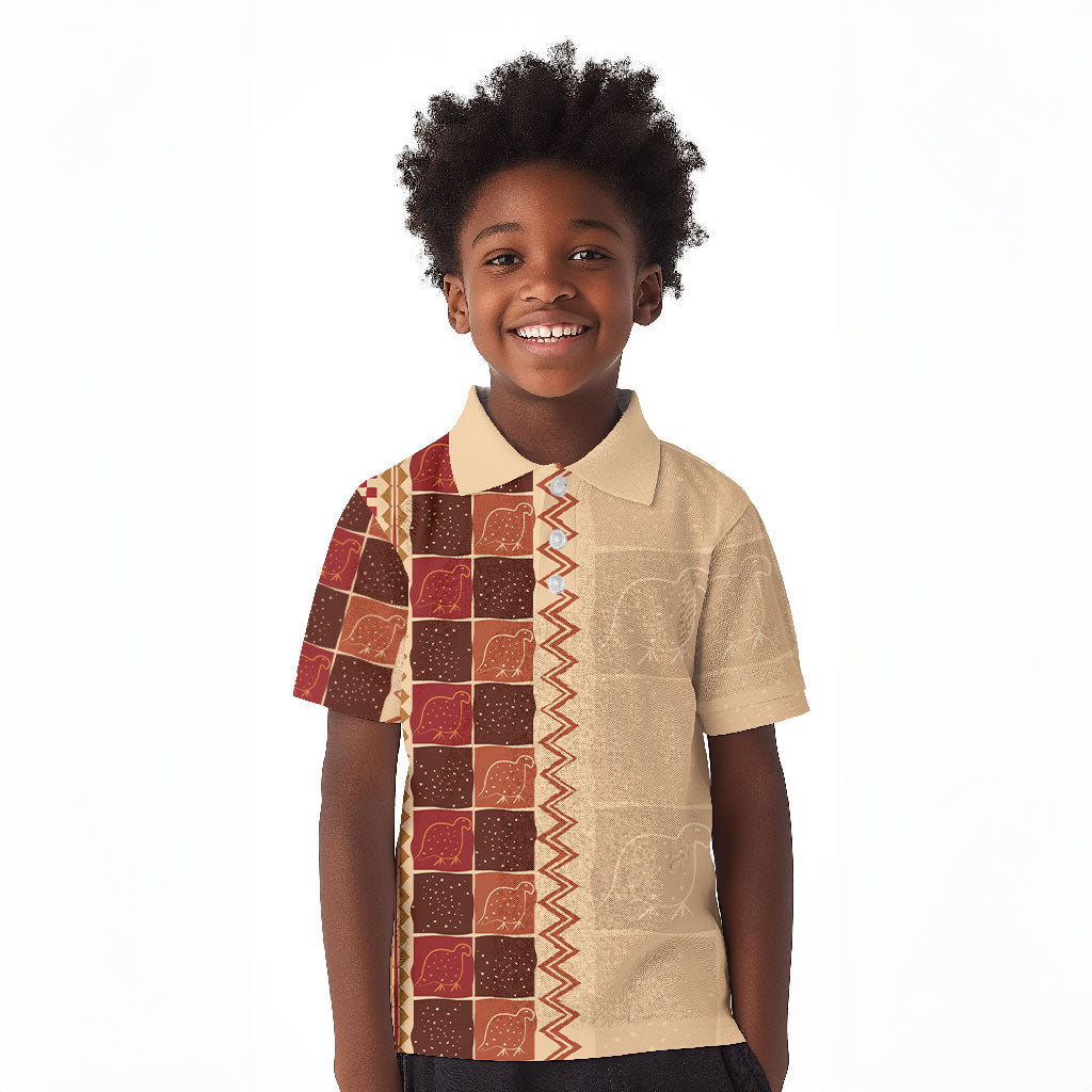 Zimbabwe Heritage Kudhinda Inspired Print Kid Polo Shirt