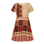Zimbabwe Heritage Kudhinda Inspired Print Kid Short Sleeve Dress