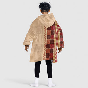 Zimbabwe Heritage Kudhinda Inspired Print Kid Wearable Blanket Hoodie