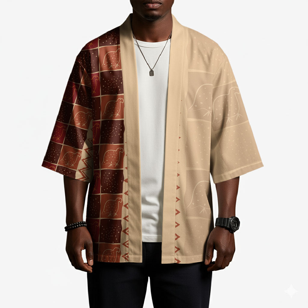 Zimbabwe Heritage Kudhinda Inspired Print Kimono