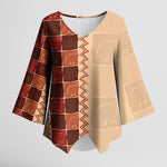 Zimbabwe Heritage Kudhinda Inspired Print Kimono Sleeve Blouse
