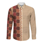 Zimbabwe Heritage Kudhinda Inspired Print Long Sleeve Button Shirt