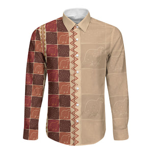 Zimbabwe Heritage Kudhinda Inspired Print Long Sleeve Button Shirt