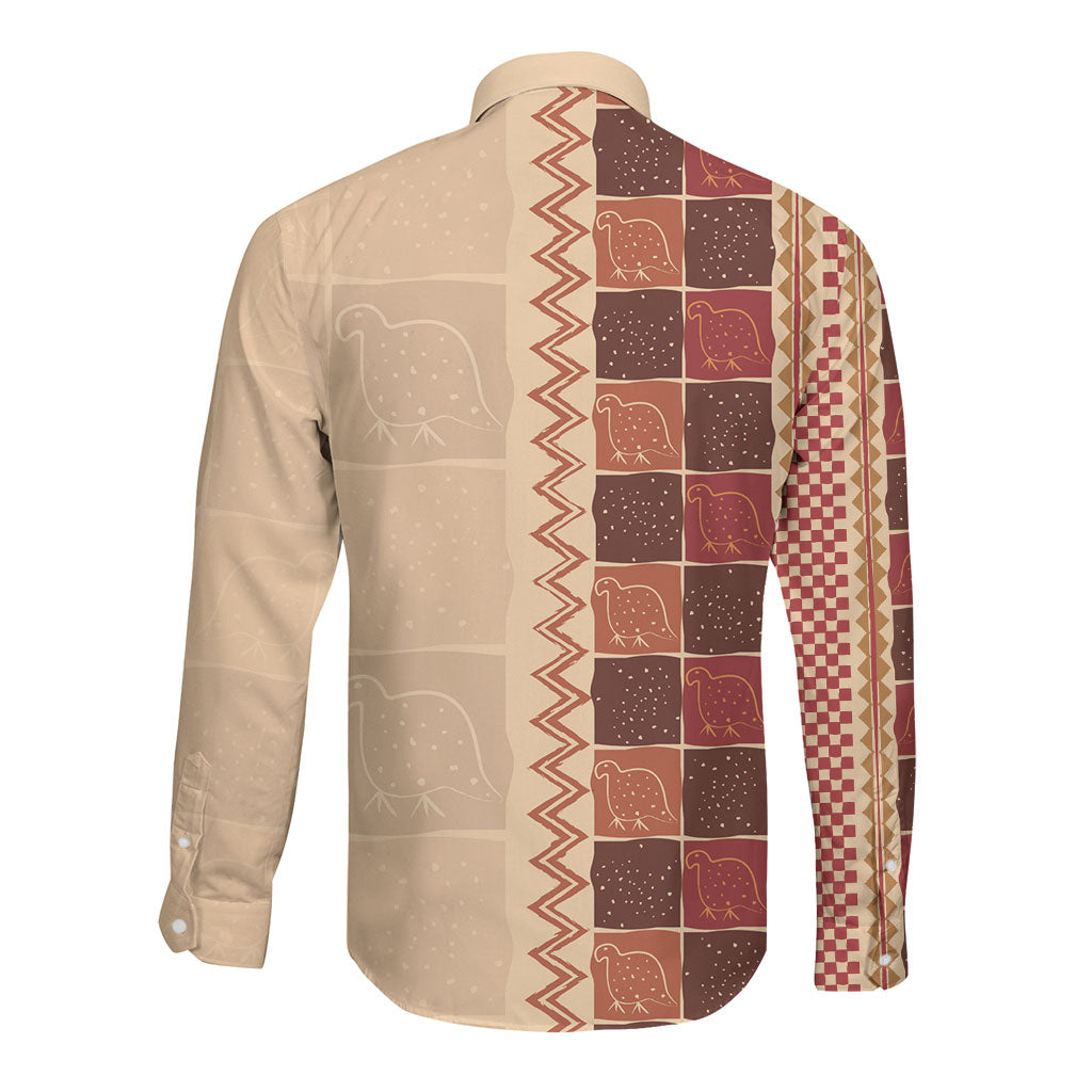 Zimbabwe Heritage Kudhinda Inspired Print Long Sleeve Button Shirt