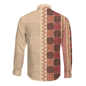 Zimbabwe Heritage Kudhinda Inspired Print Long Sleeve Button Shirt