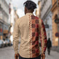 Zimbabwe Heritage Kudhinda Inspired Print Long Sleeve Button Shirt