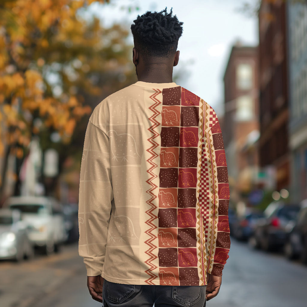 Zimbabwe Heritage Kudhinda Inspired Print Long Sleeve Shirt