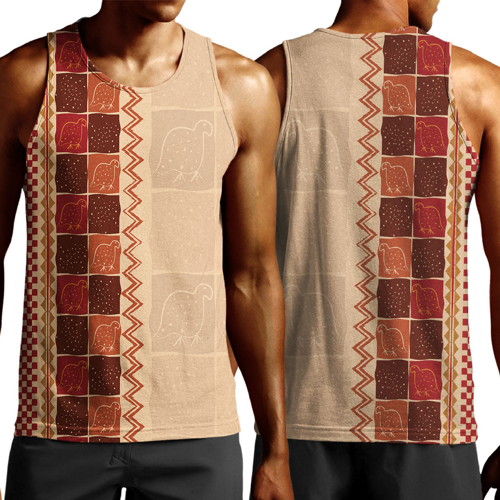 Zimbabwe Heritage Kudhinda Inspired Print Men Tank Top