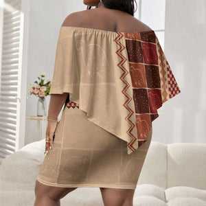 Zimbabwe Heritage Kudhinda Inspired Print Off Shoulder Short Dress