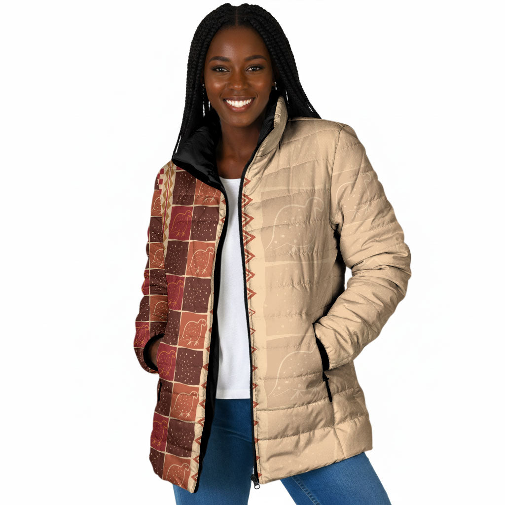 Zimbabwe Heritage Kudhinda Inspired Print Padded Jacket