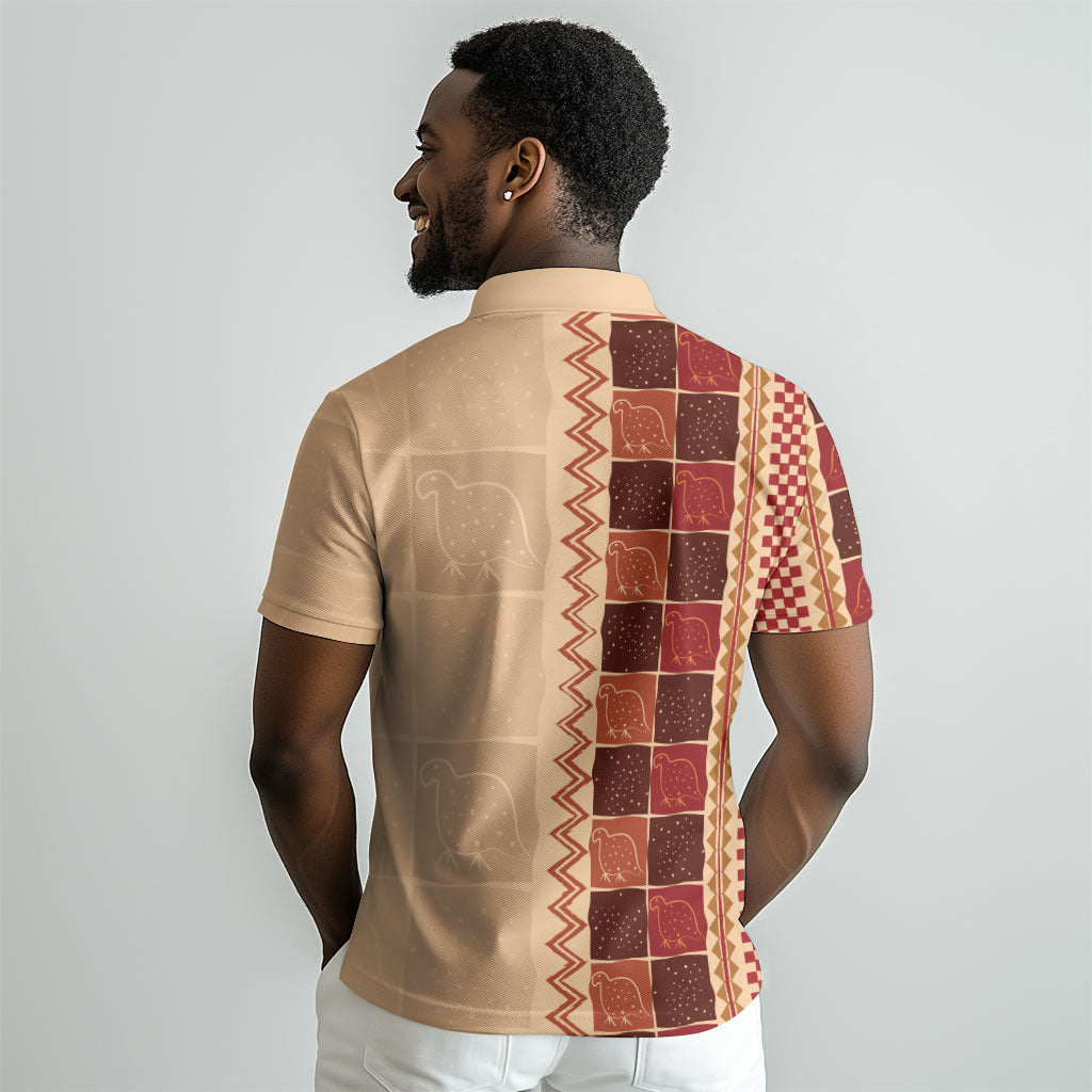 Zimbabwe Heritage Kudhinda Inspired Print Polo Shirt