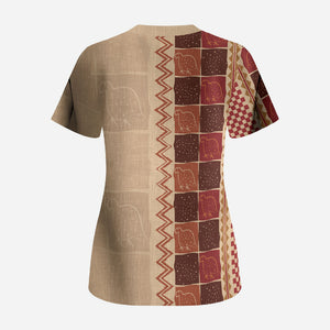 Zimbabwe Heritage Kudhinda Inspired Print Scrub Top