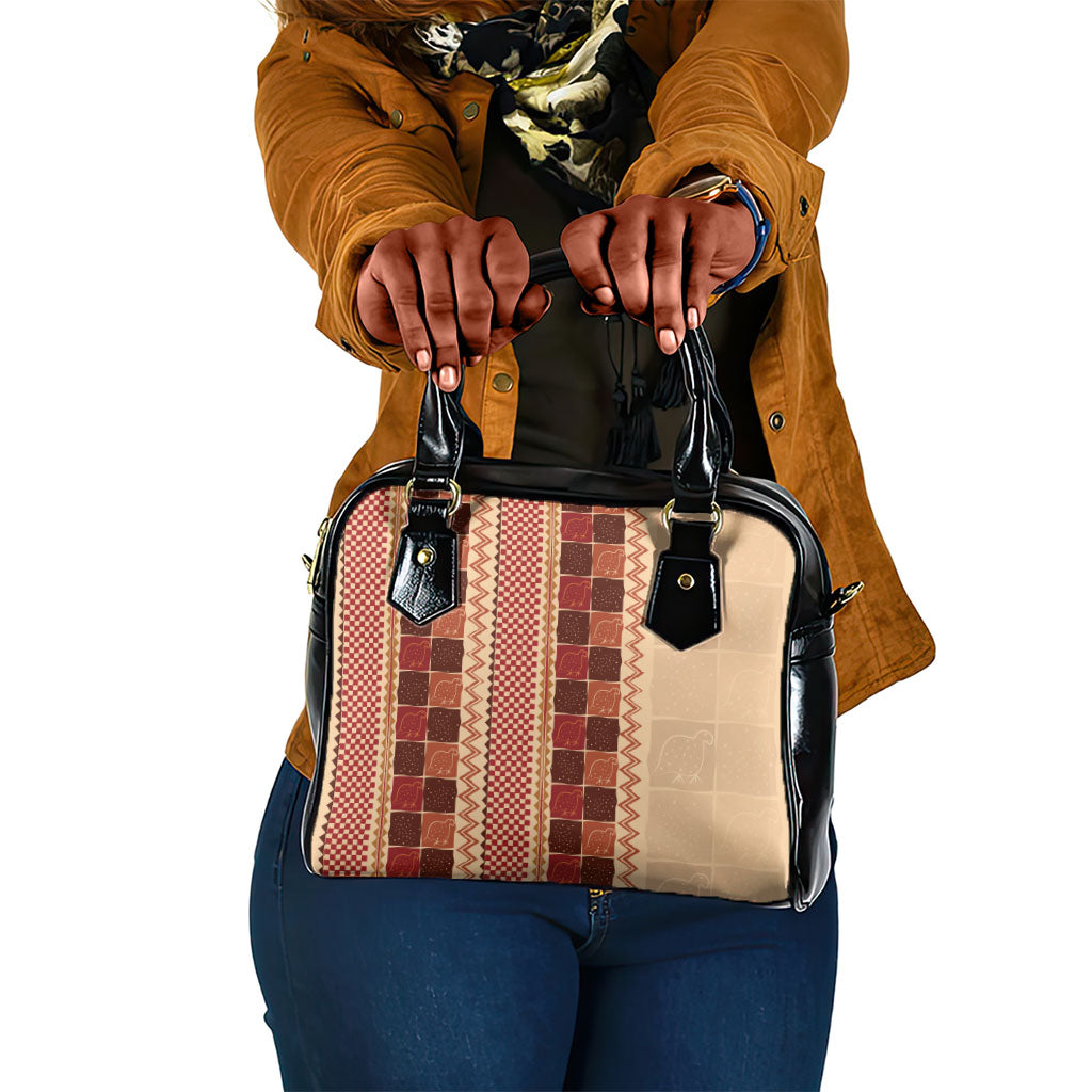 Zimbabwe Heritage Kudhinda Inspired Print Shoulder Handbag