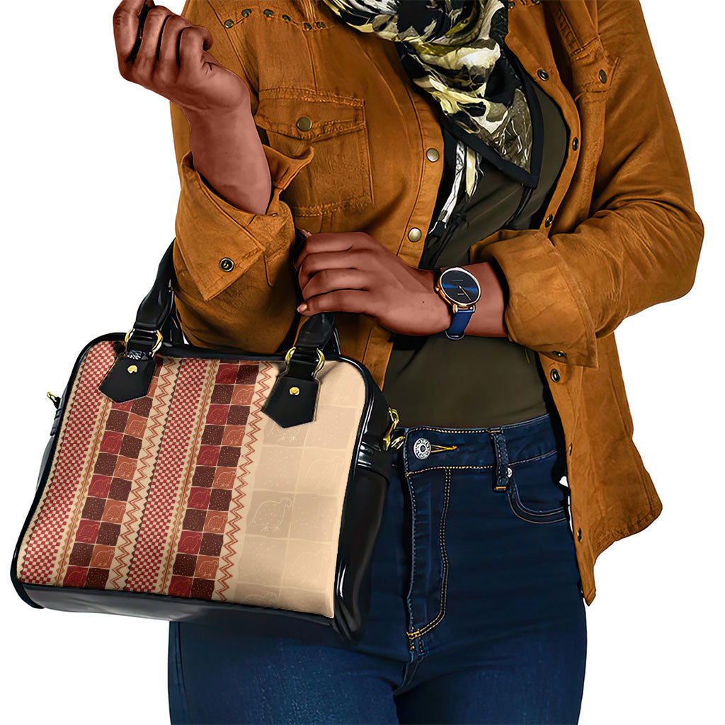 Zimbabwe Heritage Kudhinda Inspired Print Shoulder Handbag