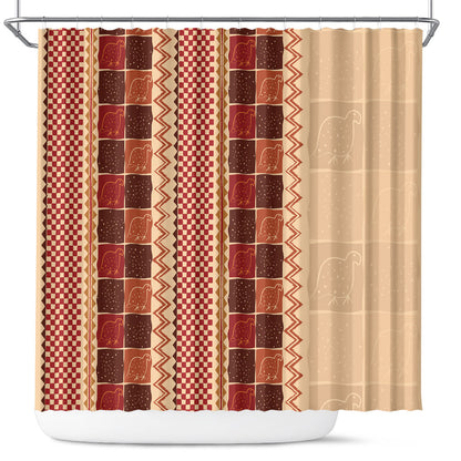 Zimbabwe Heritage Kudhinda Inspired Print Shower Curtain