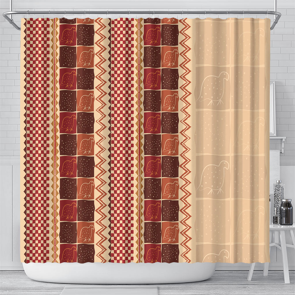 Zimbabwe Heritage Kudhinda Inspired Print Shower Curtain