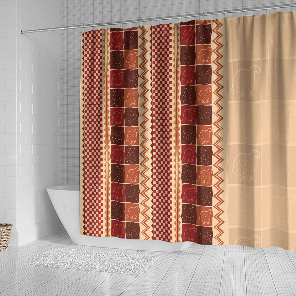 Zimbabwe Heritage Kudhinda Inspired Print Shower Curtain