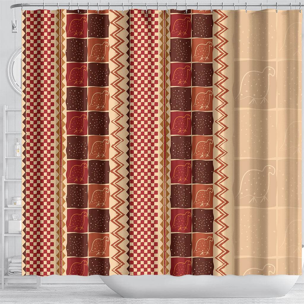 Zimbabwe Heritage Kudhinda Inspired Print Shower Curtain